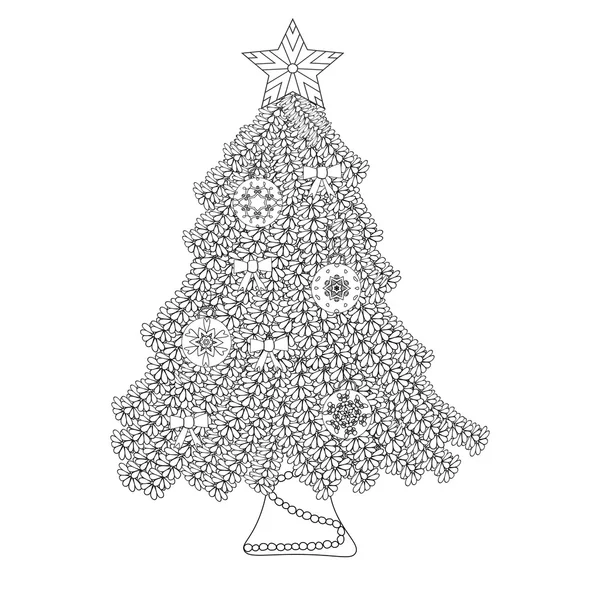 Christmas tree antistress coloring book